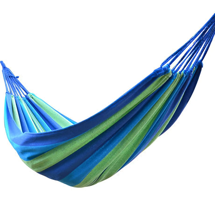 
Hot Sell Outdoor Camping Portable Parachute Hammock Brazilian Beach Canvas Folding Hammock With Tree Straps 