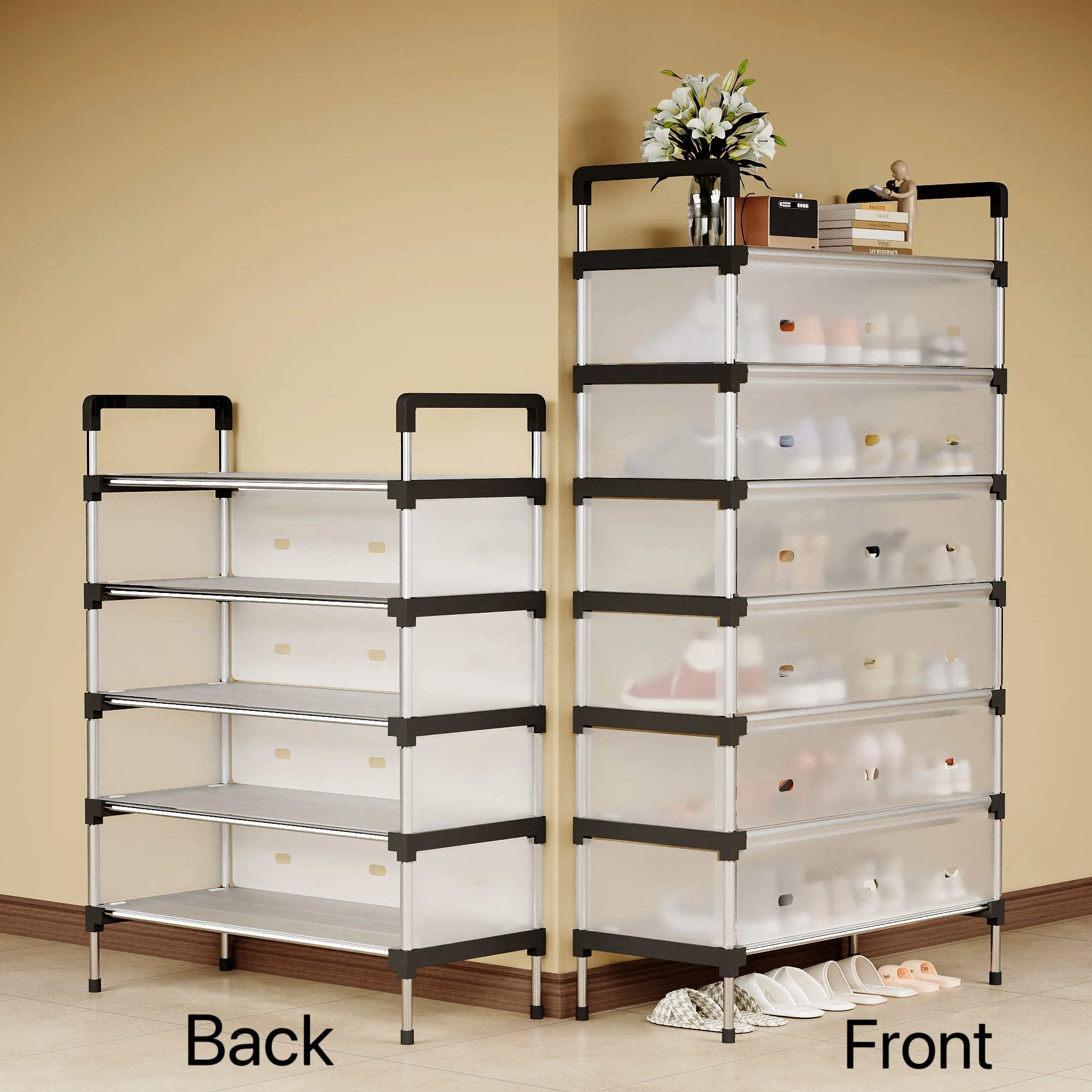 Wholesale 7-Layer Metal Shoe Rack - Dustproof & Stylish