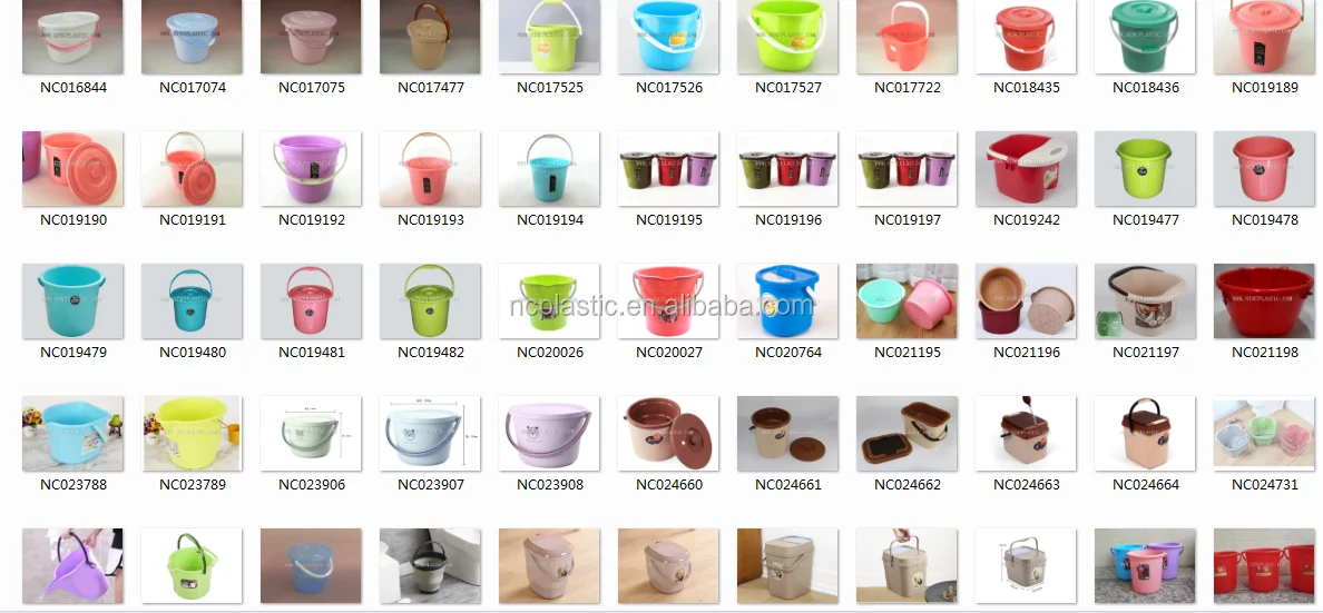 Multifunction Recycled Plastic Bucket With Handle Round Water Barrel