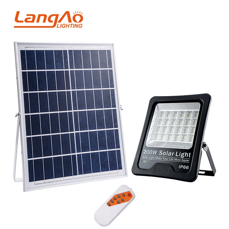 With Remote IP66 Outdoor Solar Project 200W LED Solar Flood Light