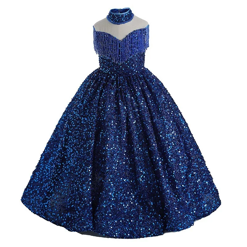 Kids royal blue dresses sale