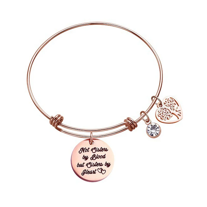 

Bracelet Bangles,12 Pieces, Steel, rose gold