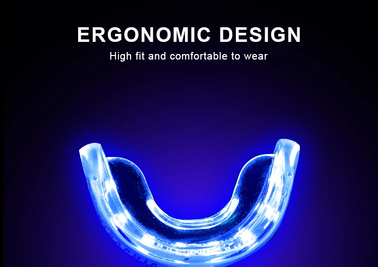Custom Logo FDA CE Approved Tooth Bleaching Kit LED Light Teeth Whitening Home Kit