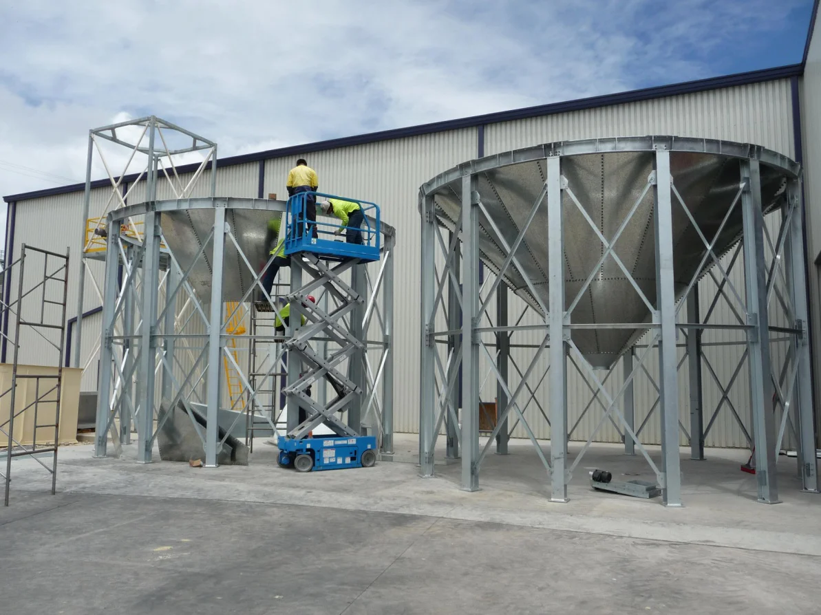 饲料厂锥形底筒仓