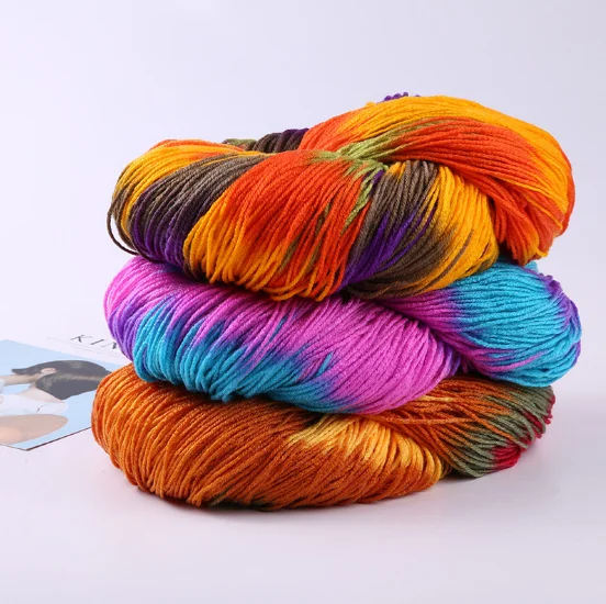 Charmkey Multripe Colors 100% Acrylic Yarn For Hand Knitting Scarf ...