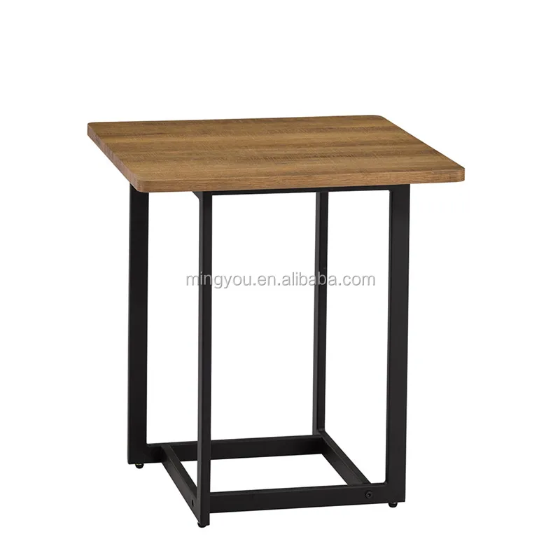 Modern Small Size Wood Top Metal Legs Side Table End Table Buy Short