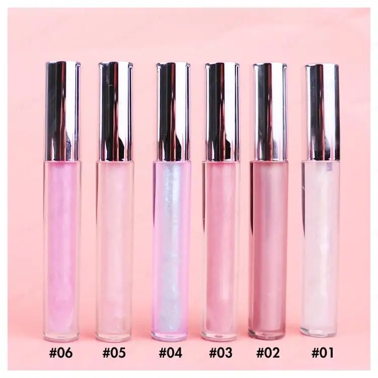 2021 New Wholesale Oem Odm Low Moq 6 Colors Holographic Vegan Glitter Custom Vendors Plumping Lips Lipgloss Clear