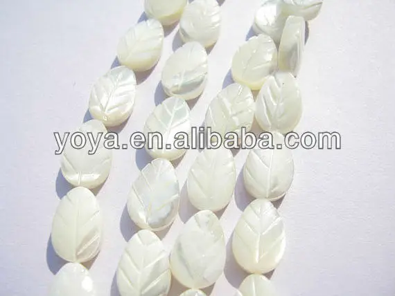 Black Mother of Pearl Carved Leaf Beads,MOP Shell Leaf Beads.jpg