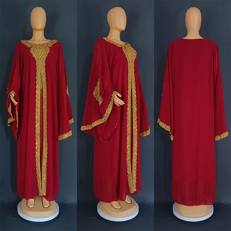 Abaya Traditionnelle et Ethnique, Robe Longue Élégante de Luxe pour Femme Musulmane Grossiste Turquie