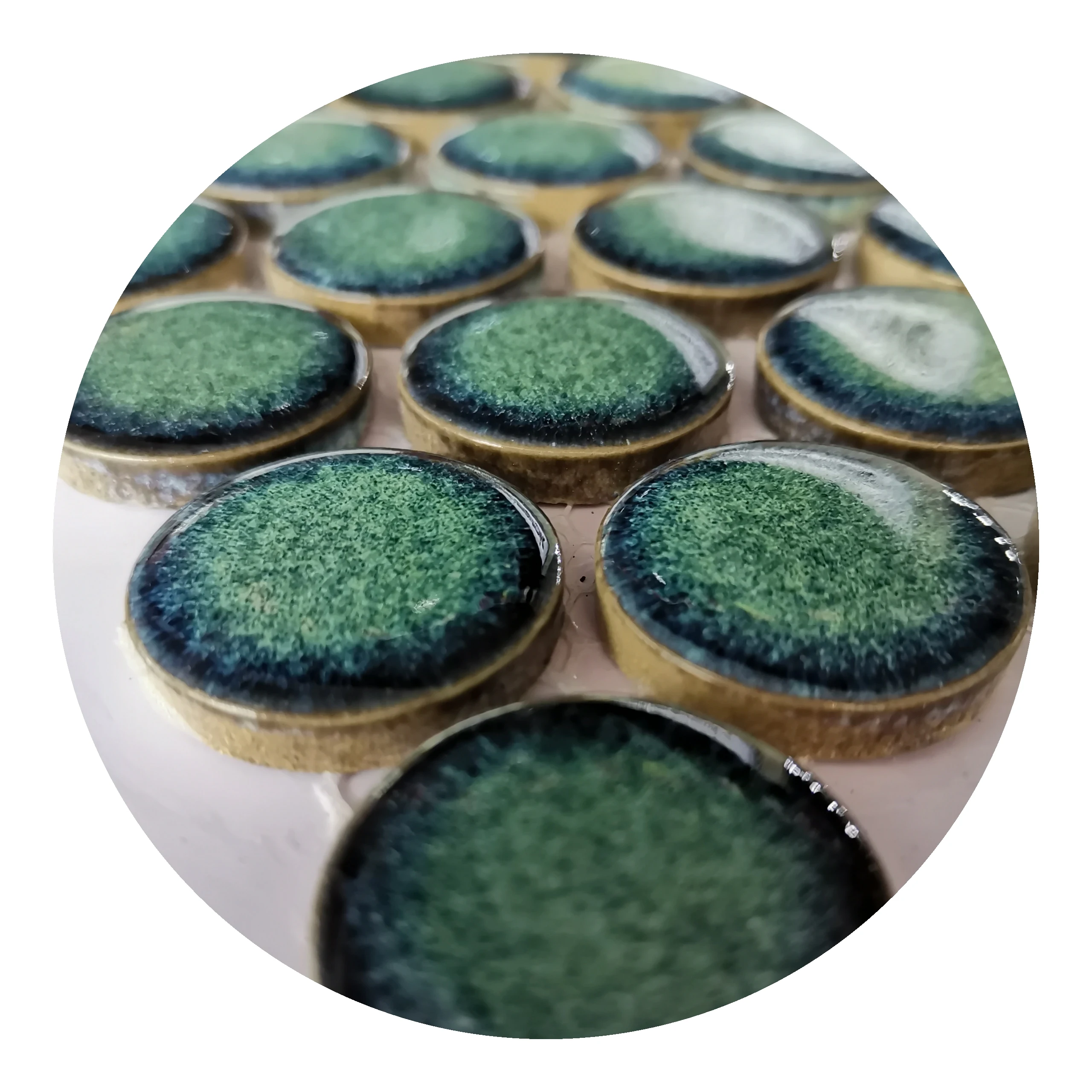 China Popular Glazed Round Porcelain Mosaic Tile For Wall And Floor