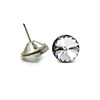 round shape nail head decorative clear glass crystal furniture button for sofa