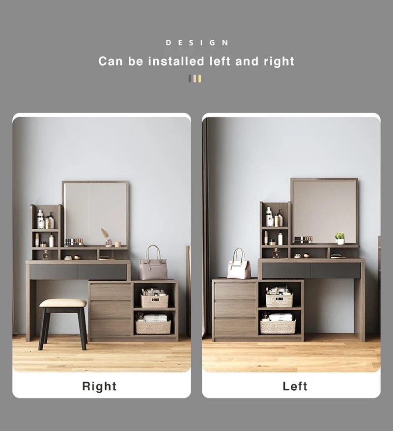 Modern Wood Dressing Table With Swivel New High Quality Swivel