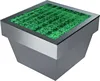 Acrylic panel and stainless steel frame material round corner square water bubble table