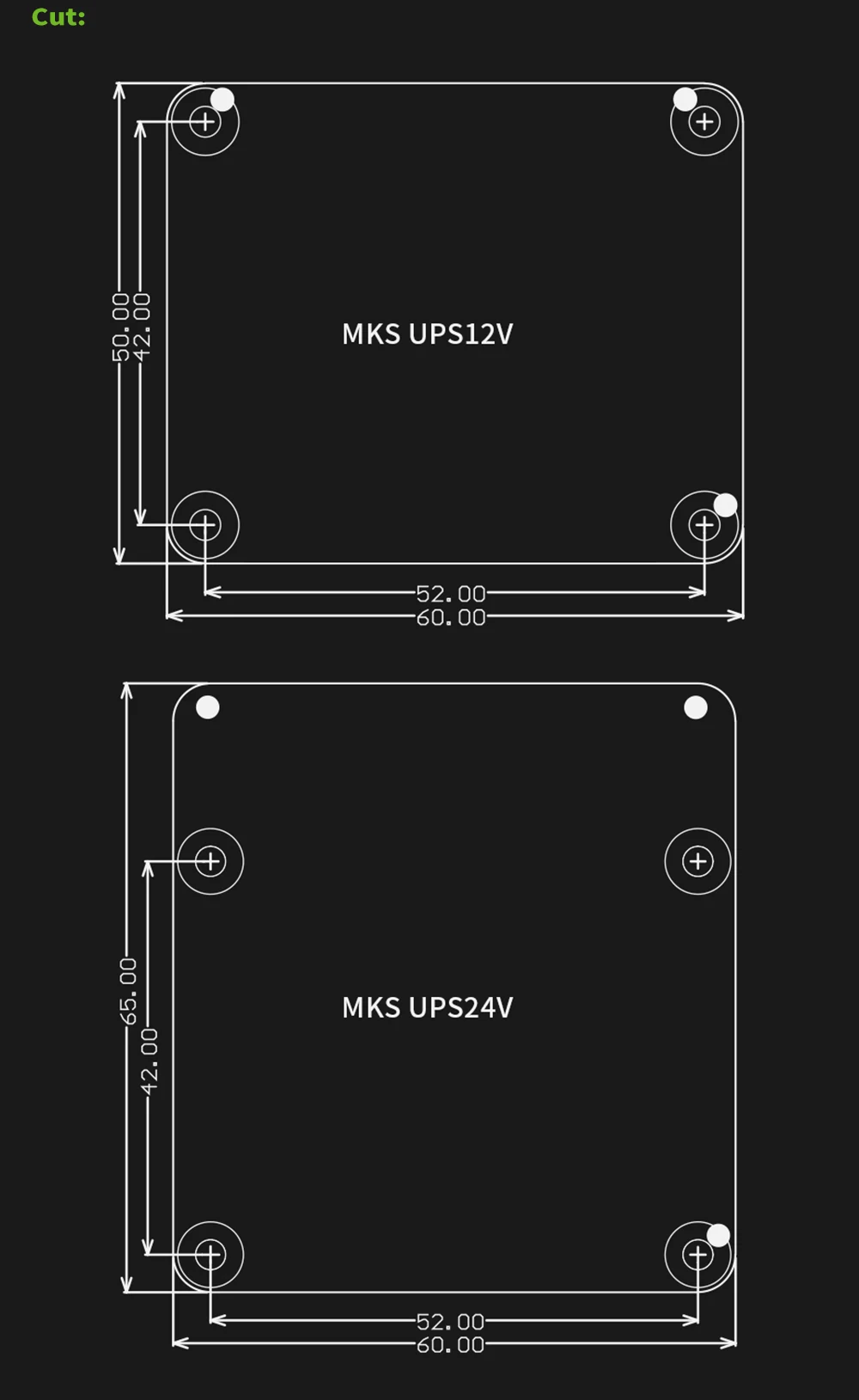 MKS UPS 12V/24V Power Outage Detection Module for 3D Printers