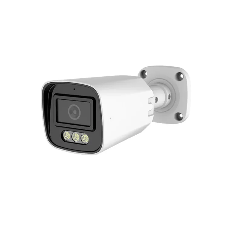 Solar-powered 2-way audio security camera mounted on a wooden fence with visible solar panel