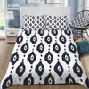 Navy Ikat Bedding Set flax linen bedding