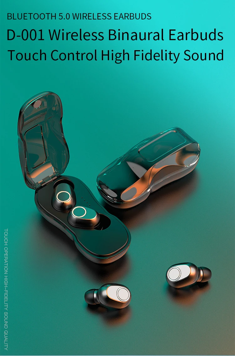 Product Trending True Bluetooths 5.0 TWS Earbuds Earphones D-001 With Charging Bank - ANKUX.COM