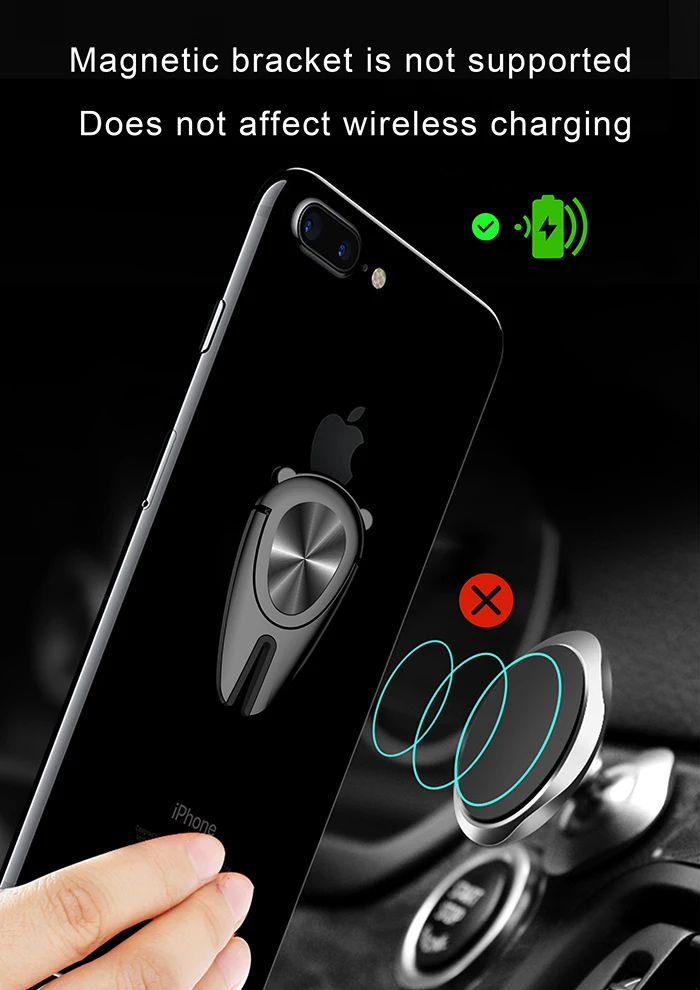Universal car air vent metal brackets cell phone finger ring holder for iphone 11 pro max