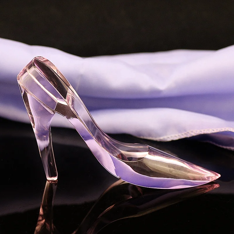 High Heel Shoe Trophy Optical Shining Crystal Glass Shoes Model ...