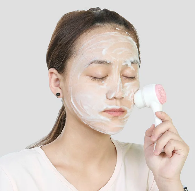 3D cheap Double Side Portable Silicone Facial Cleansing Brush hot sale factory wholesaler