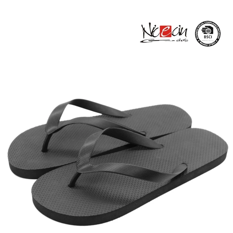 China Cheap Blank Black Rubber Slippers Woman/men/kids Fuzhou Slide ...
