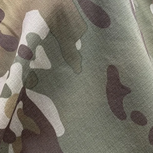 94% Polyester 6% Spandex Camouflage 4 Way Stretchable Ripstop Fabric ...