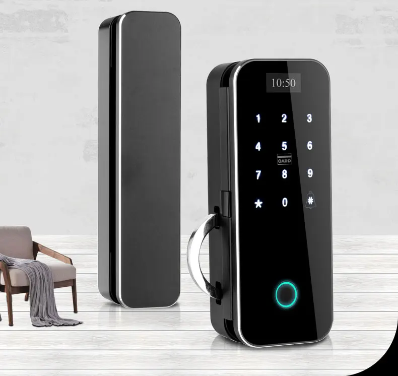 Double side door control high quality sliding glass door lock for office home