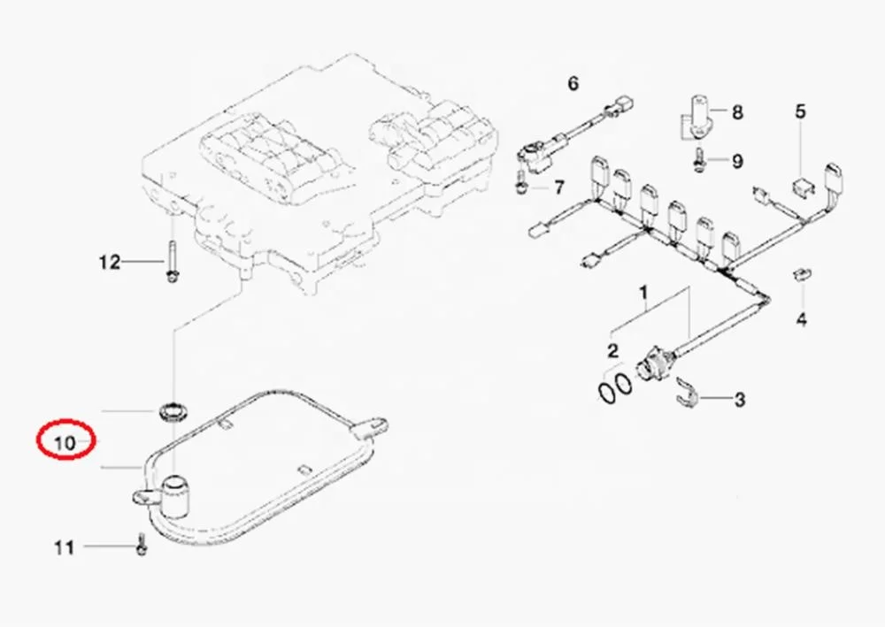 E46 E39 E38 E85 Automatic Transmission Filter For Bmw E46 256s5 Transmission Filter 24341423376