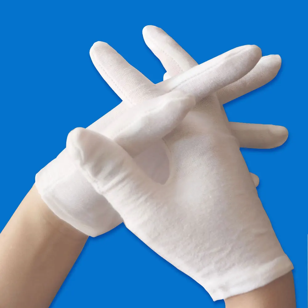 Biodegradable High Quality Antislip White Cotton Knit Resistant Cut