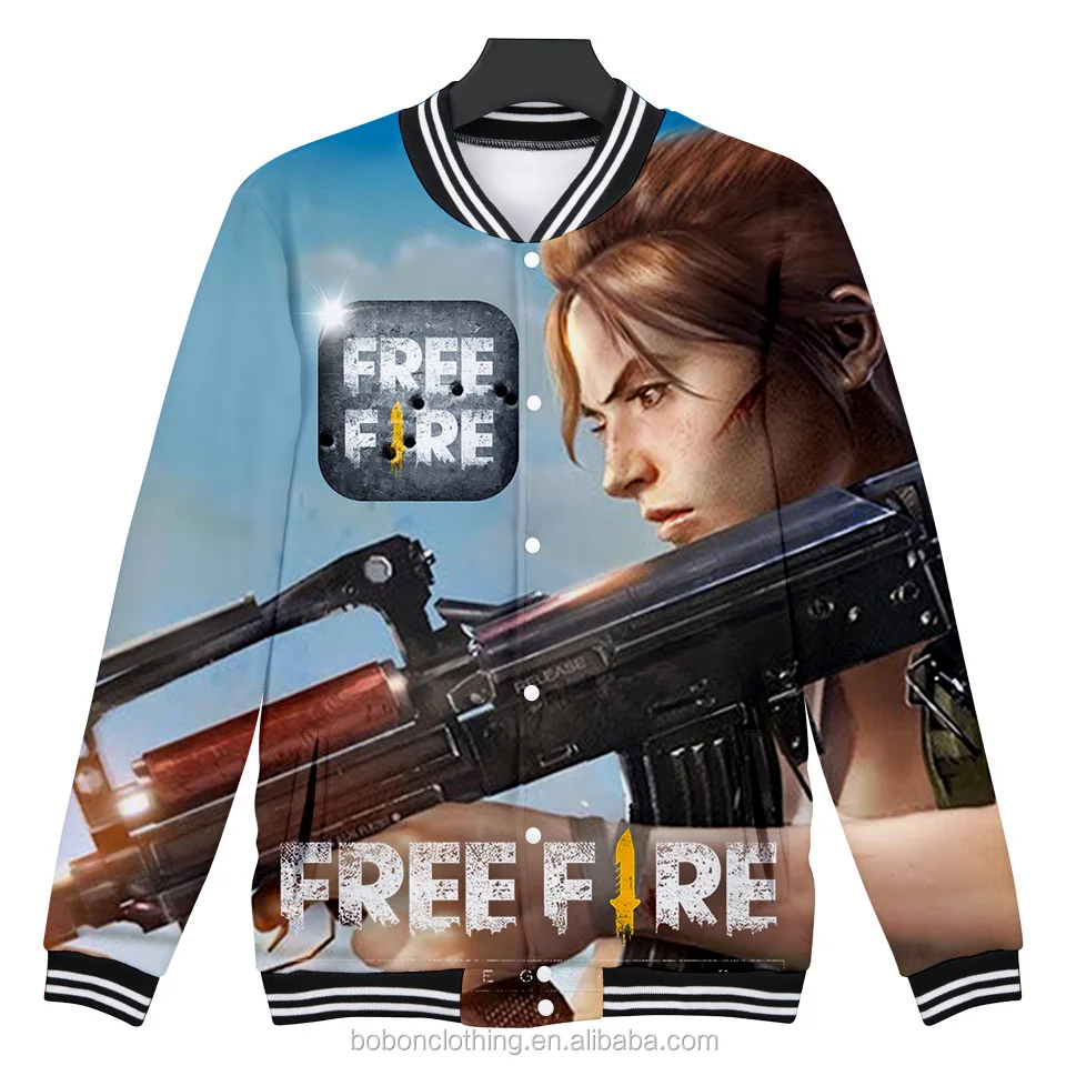 2021 Wholesale 3d Printed Free Fire Jacket Stock No Moq Knit Jacket In 3d Game Design Printed Top Sale Printed Free Fire Hoodie Buy 3d Printed Free Fire Jacket Free Fire Jacket Full