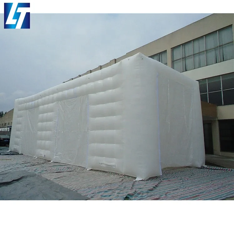 Grote Outdoor Blow Up Kubus Led Licht Kiosken Opblaasbare Witte Opblaasbare Kubus Tent,Opblaasbare Tent Met Led