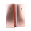 luxury custom printed embossed logo rose gold foil pink background paper box cosmetic packaging