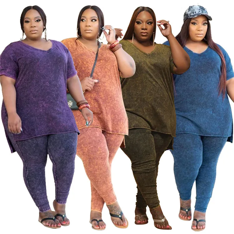 plus size tie dye jogger set