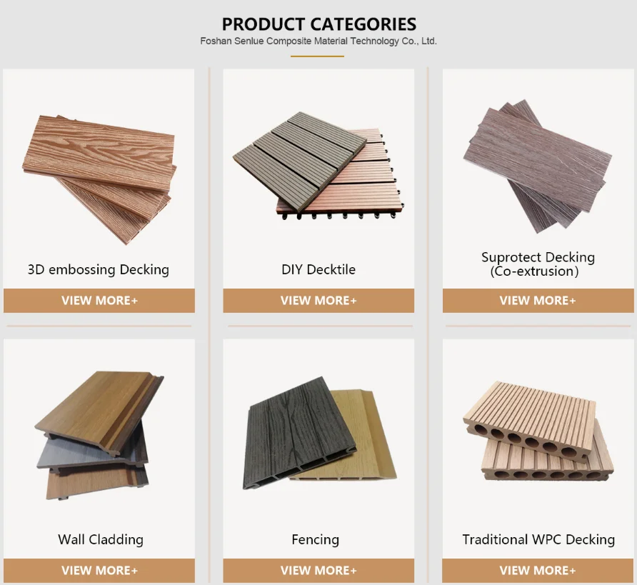 Good Quality Wood Grain Wood Composite Outdoor Decking WPC Flooring