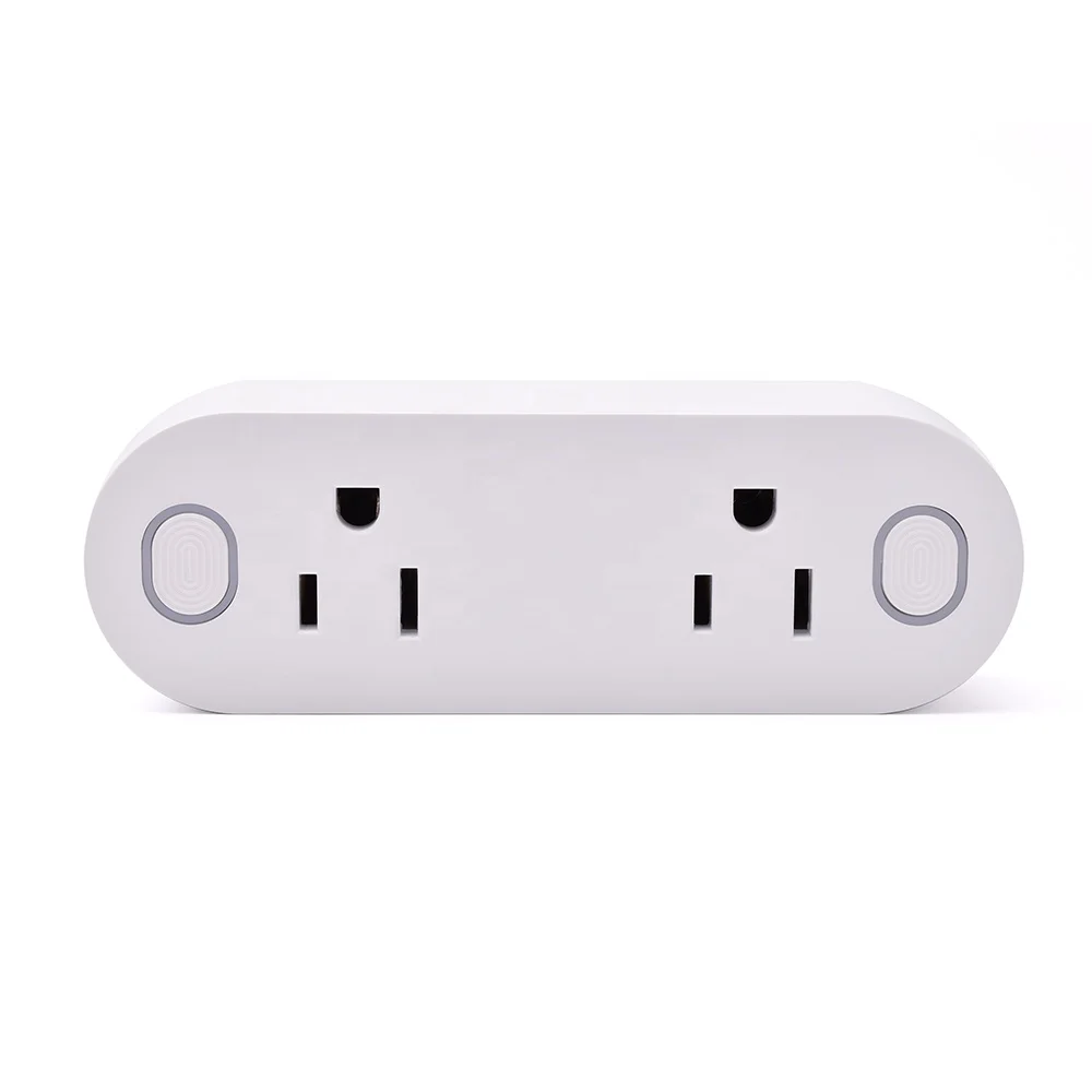 Smart Switch Double Socket Silver Water Brof Works with Google Home/IFTTT