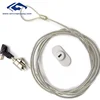 Clear pvc coated cable security lock with coiled end