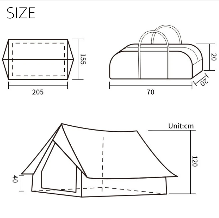 Outdoor Two Person Camping Hut Tent Aluminum Alloy Stay Rod Oxford
