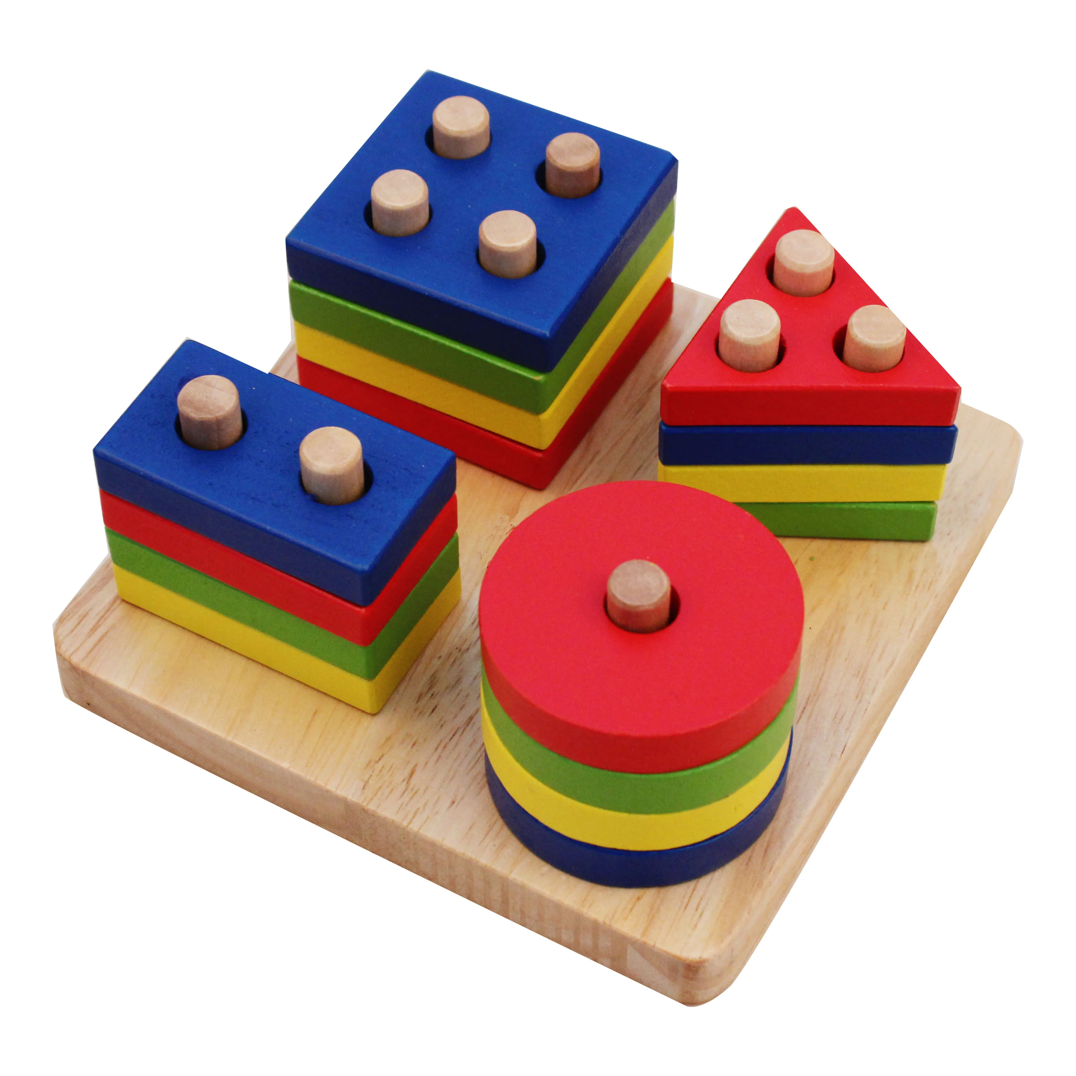 kids toys educational geometric animal wood shape