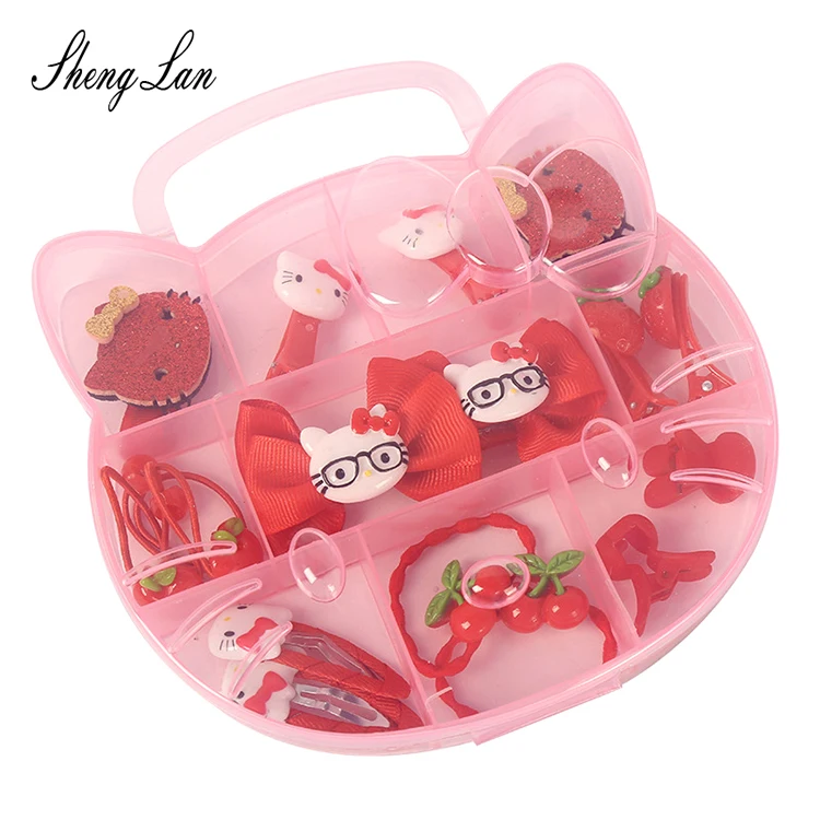 Shenglan Fashion Hair Clip Cute Hair Accessories Set Boutique Hello