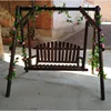 All weather patio solid wood outdoor swing chair
