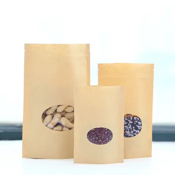 resealable kraft paper bags with window