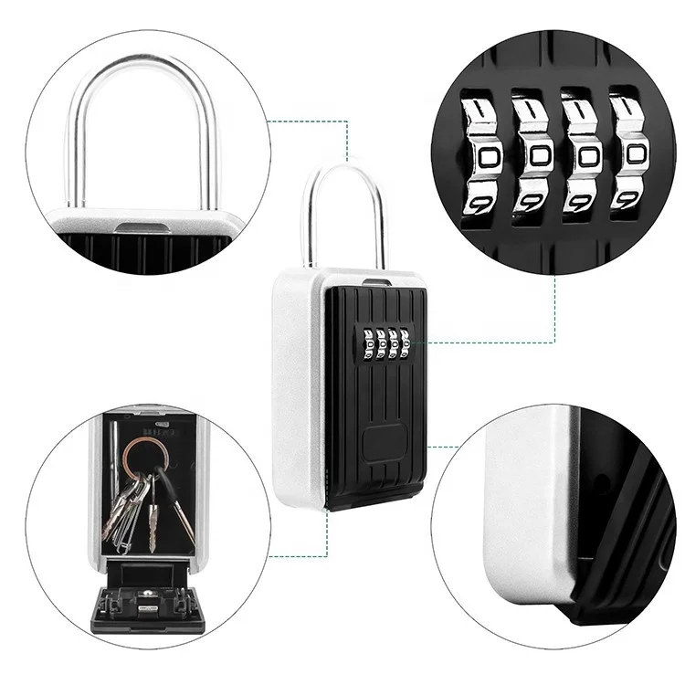 Key Lock Box Kyes Storage Security Combination Lockbox Portable Bbox