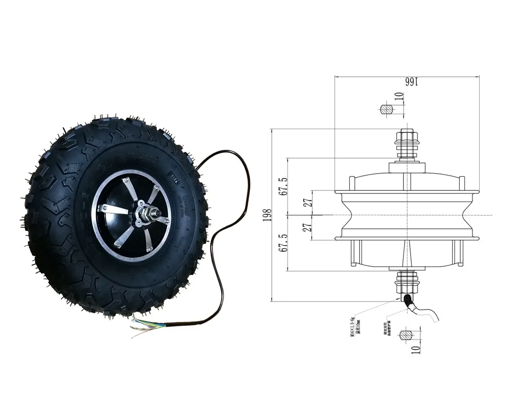 Updated 36 Volt 350w 14 5 Inch Brushless Electric Hub Motor For Rear Wheel Wheelbarrow Buy