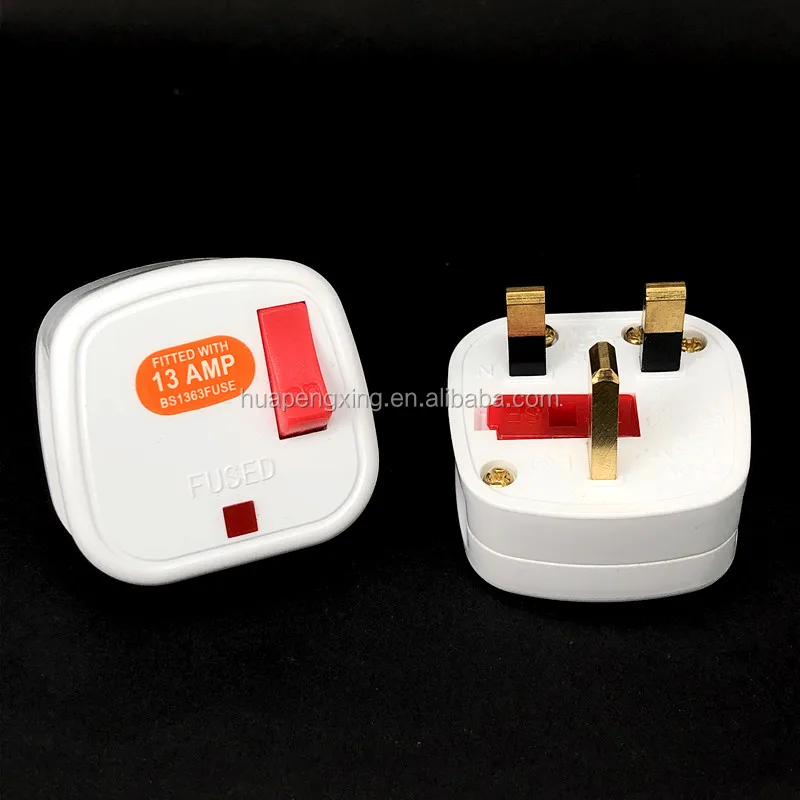 3 Broches Secteur Plug Standard au Royaume-Uni Fondue 13 A 13 Amp Power Plugs AC CE 2X ménage