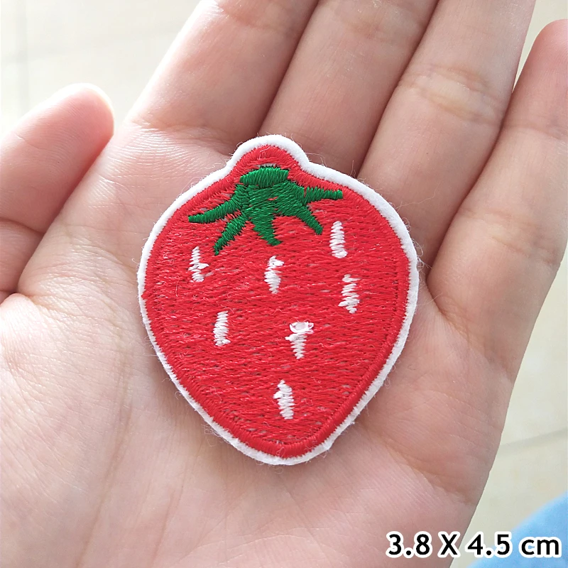 Parche parches bordados de moda para ropa DIY rayas frutas
