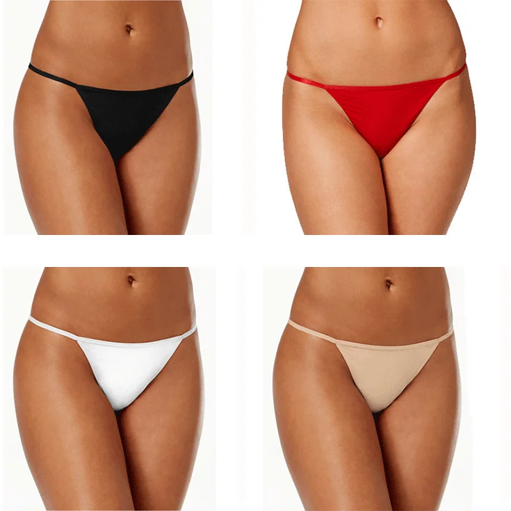 High Quality Sexy Women Custom Logo Cotton Thong Panties Ladies Women