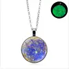 Pattern Customization European And American Creative Gifts Starry Glass Patch Pendant Necklace