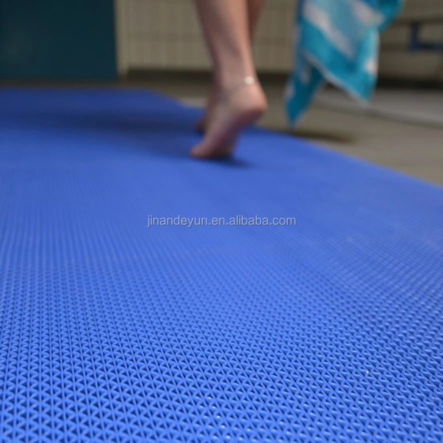 Hollow Zigzag Waterproof Wet Area Mat Non Slip Pvc Floor Swimming Pool