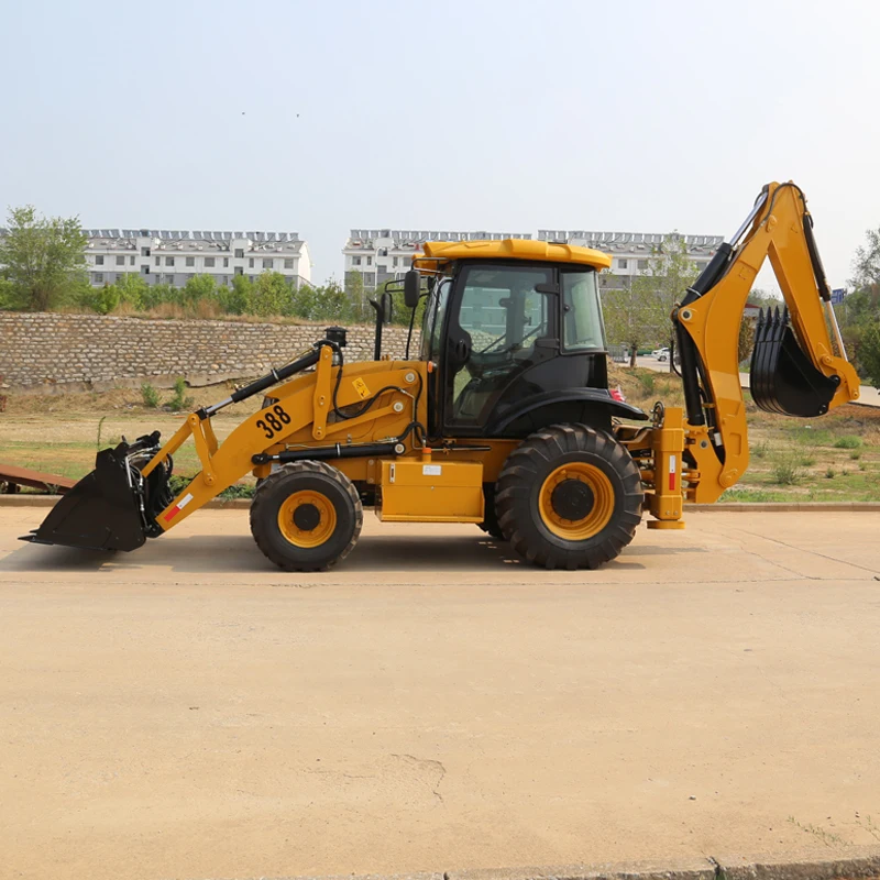 Good Performance Multifunction All Terrain Backhoe Loader 388 Excavator