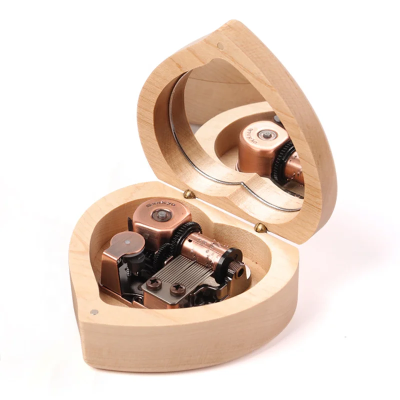 Wooden Electric Music Box Gift For Friends Spouse Kids Wooden Boxes